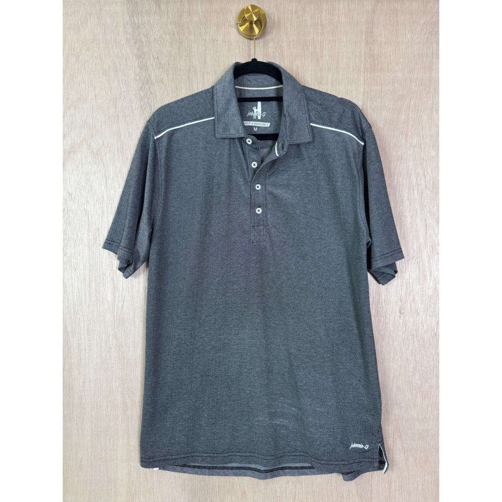 Johnnie O Prep-Formance Golf Surf Shirt Mens Medium Gray Short Sleeve Polo